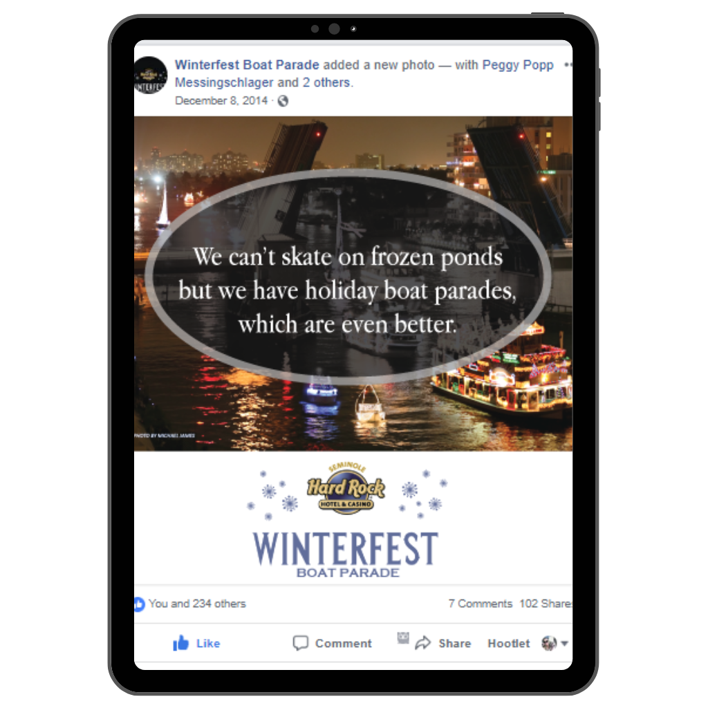 winterfest social media posts