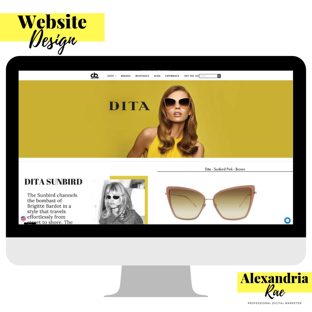 Dita-Sunglasses-Website-design